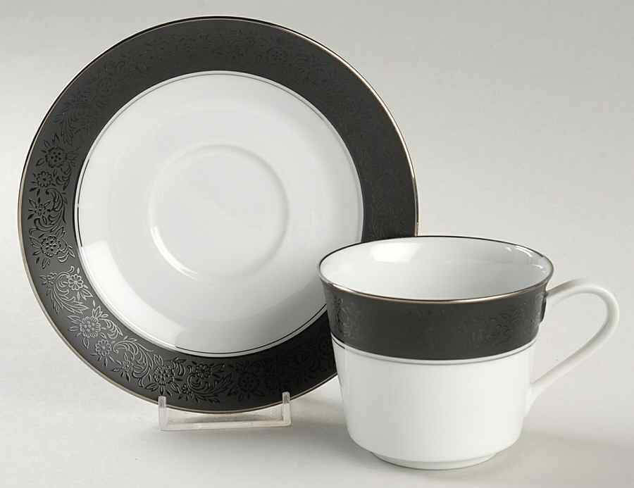 Mirano Flat Cup & Saucer Set by Noritake-1