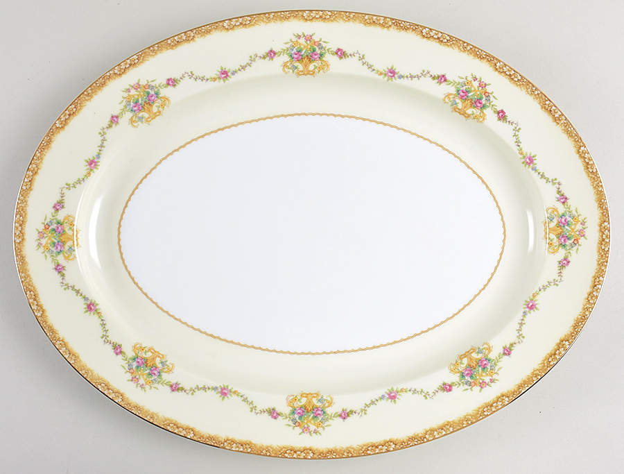 Mirabelle 18" Oval Serving Platter by Noritake-1
