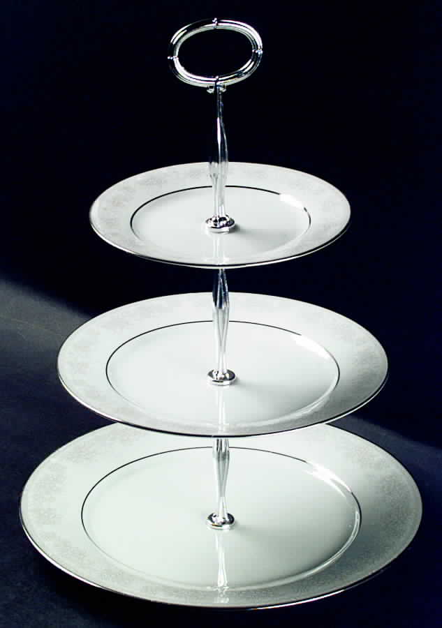 Misty 13 7/8"-14 1/4" 3-Tiered Serving Tray(DP,SP,BB) HC by Noritake-1