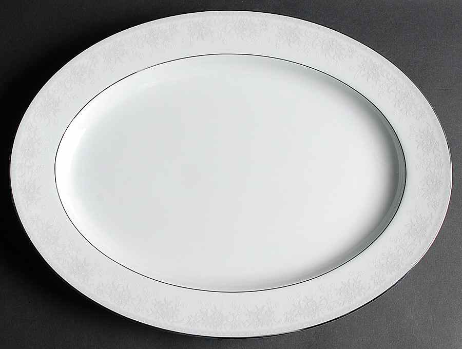 Misty 16" Oval Serving Platter by Noritake-1