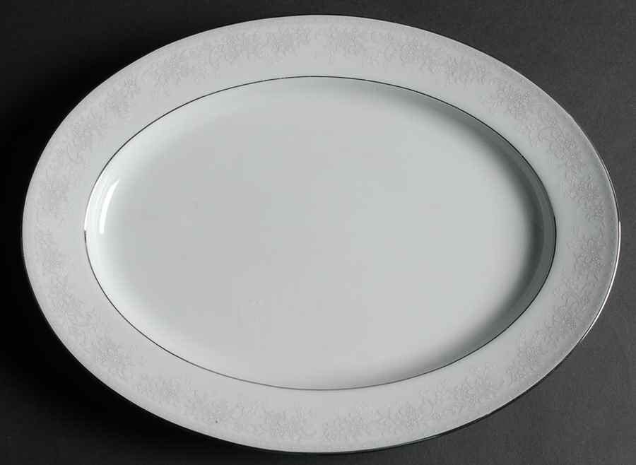 Misty 13" Oval Serving Platter by Noritake-1