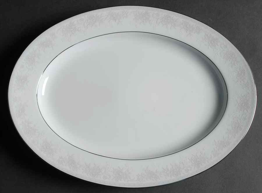 Misty 11" Oval Serving Platter by Noritake-1