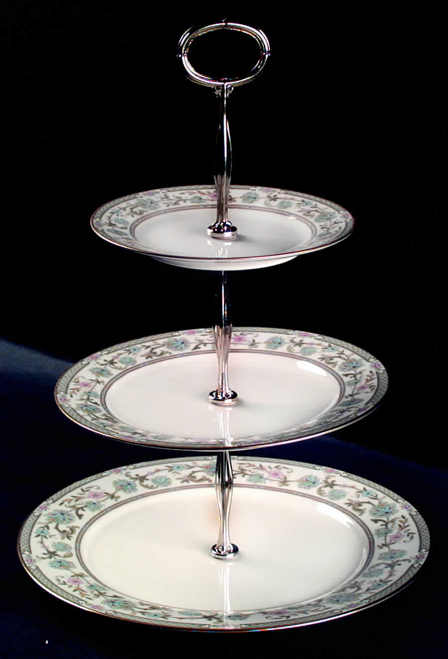 Miyoshi 13 7/8"-14 1/4" 3-Tiered Serving Tray(DP,SP,BB) HC by Noritake-1