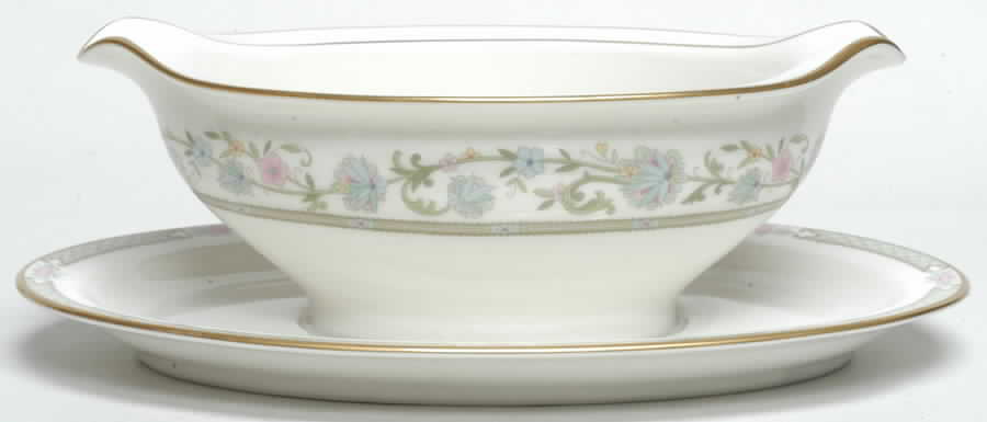 Miyoshi Gravy Boat with Attached Underplate by Noritake-1