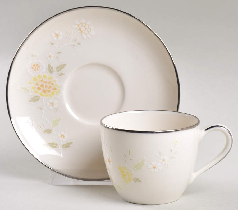 Miyako Flat Demitasse Cup & Saucer Set by Noritake-1