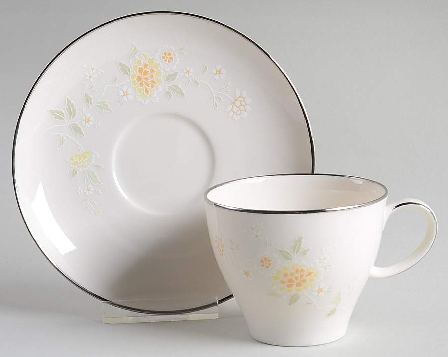 Miyako Flat Cup & Saucer Set by Noritake-1