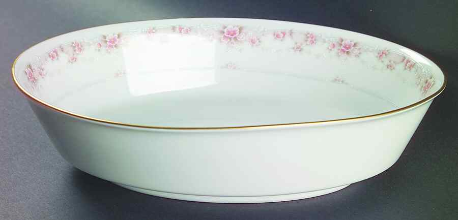 Morning Blush 9" Oval Vegetable Bowl by Noritake-1