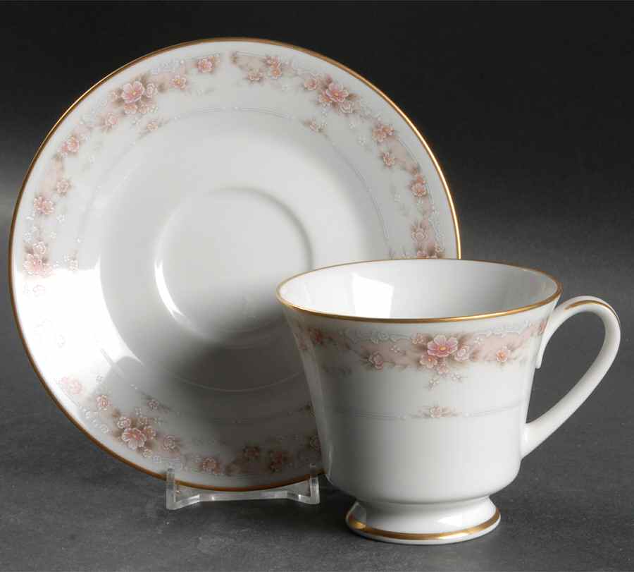 Morning Blush Footed Cup & Saucer Set by Noritake-1