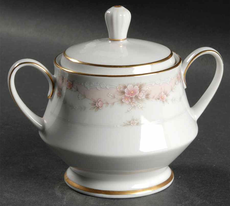 Morning Blush Sugar Bowl & Lid by Noritake-1