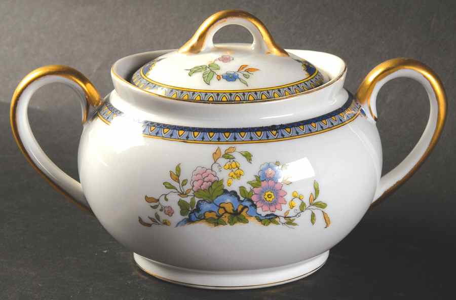 Modesta Sugar Bowl & Lid by Noritake-1
