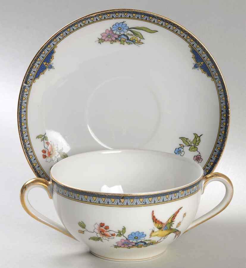 Modesta Flat Bouillon Cup & Saucer by Noritake-1