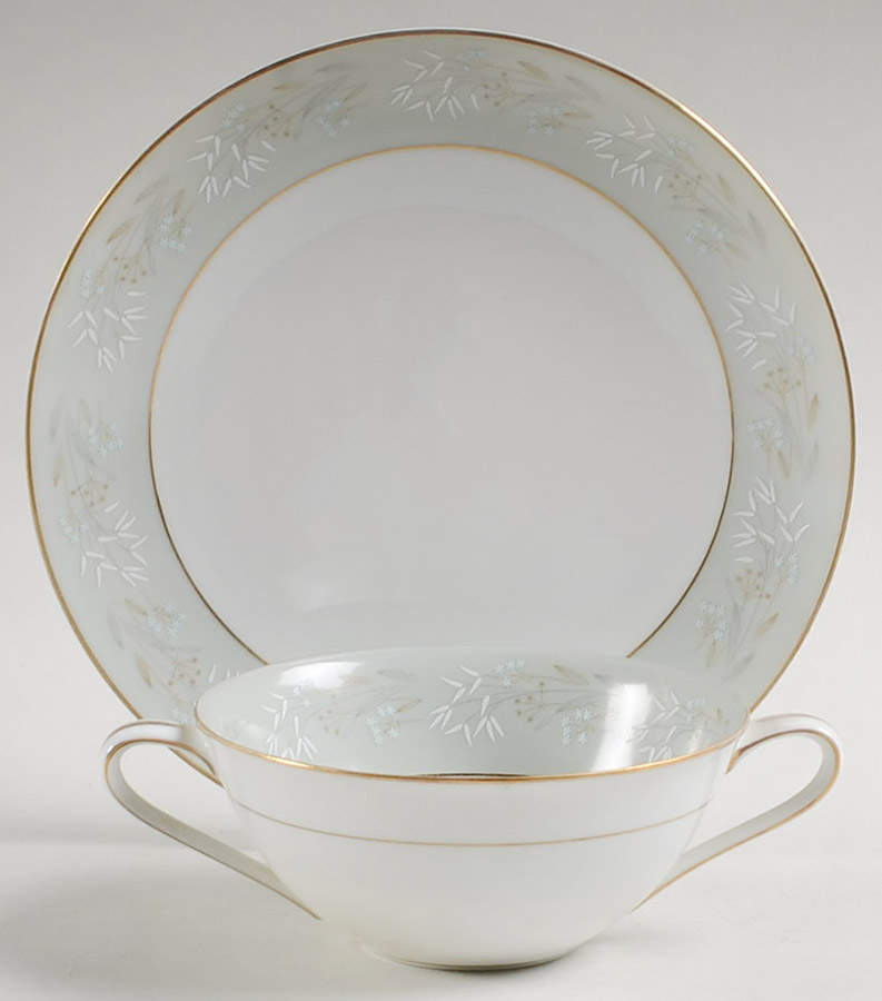 Moderne Flat Cream Soup Bowl & Saucer Set by Noritake-1