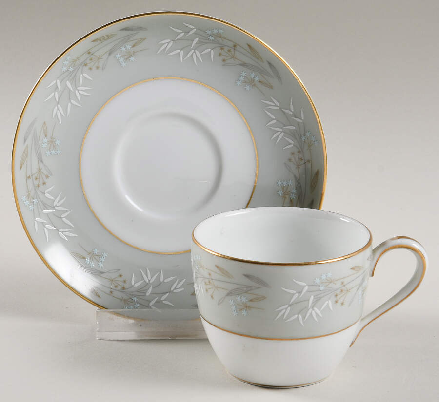 Moderne Flat Demitasse Cup & Saucer Set by Noritake-1