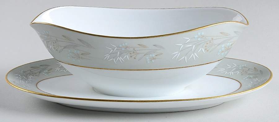 Moderne Gravy Boat with Attached Underplate by Noritake-1