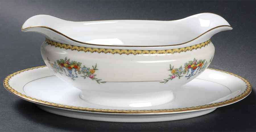Modjeska Gravy Boat with Attached Underplate by Noritake-1