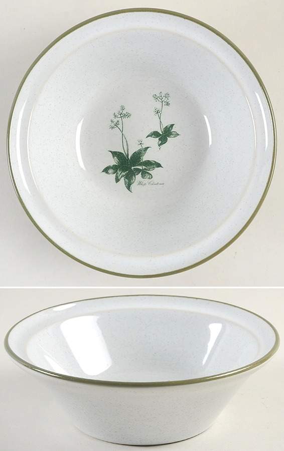 Mountain Flowers Green Rim Cereal Bowl by Noritake-1