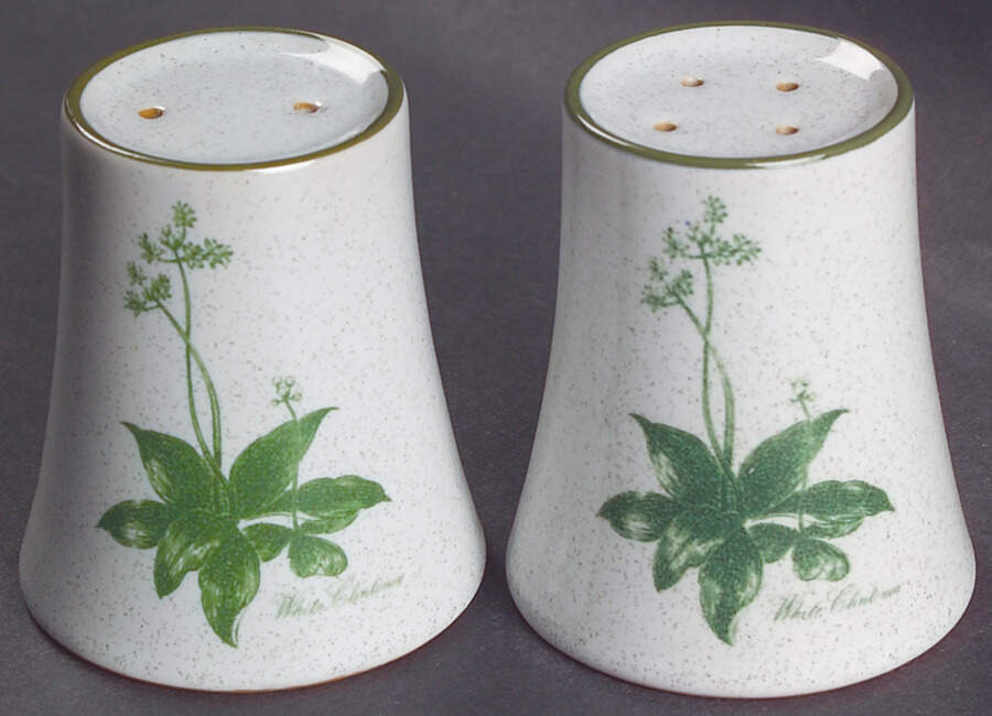 Mountain Flowers Green Salt & Pepper Set by Noritake-1