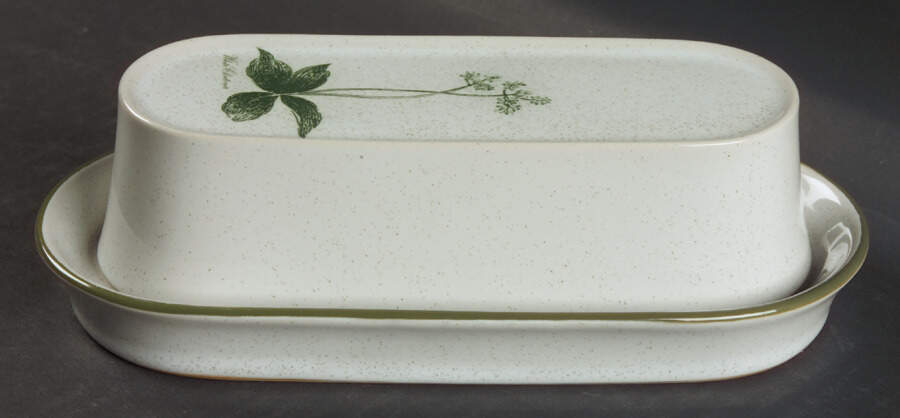 Mountain Flowers Green 1/4 Lb Covered Butter by Noritake-1