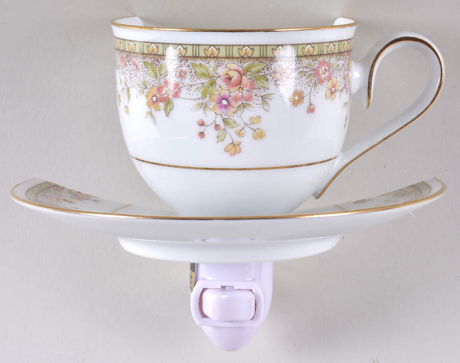 Morning Jewel 4 3/8"-4 5/8" Night Light/Cup & Saucer HC by Noritake-1