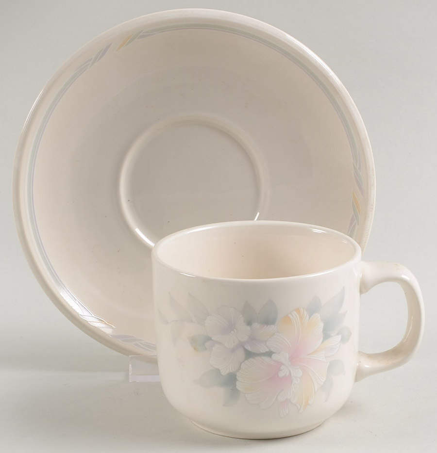 Morning Melody Flat Cup & Saucer Set by Noritake-1