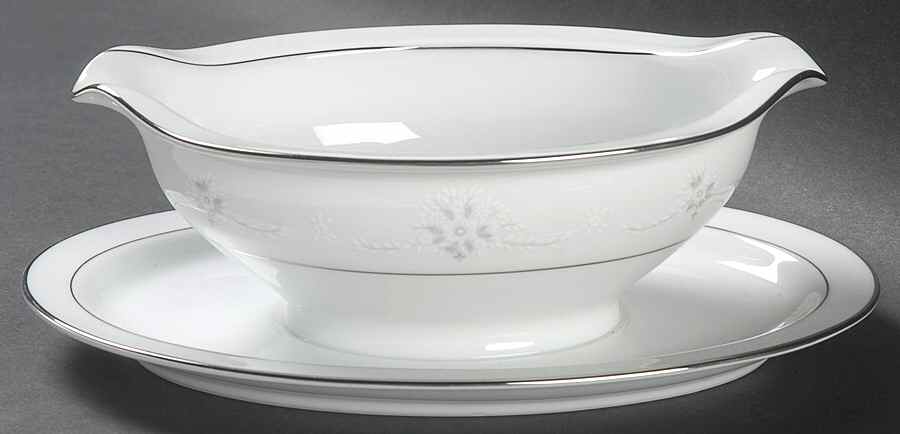 Monaco Gravy Boat with Attached Underplate by Noritake-1
