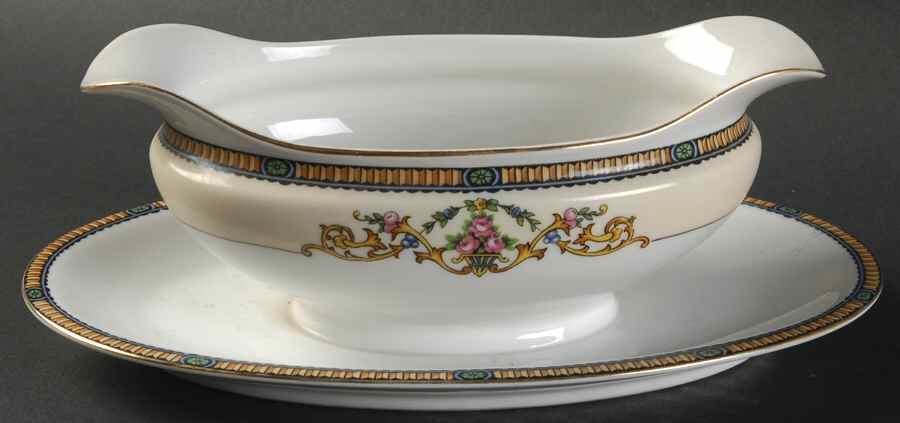 Monastery Gravy Boat with Attached Underplate by Noritake-1