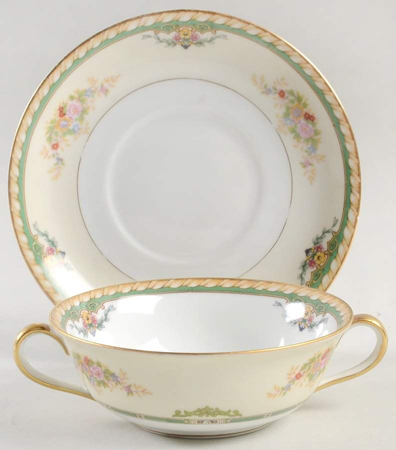 Monica Flat Cream Soup Bowl & Saucer Set by Noritake-1
