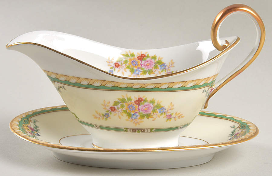 Monica Individual Gravy Boat & Plate by Noritake-1