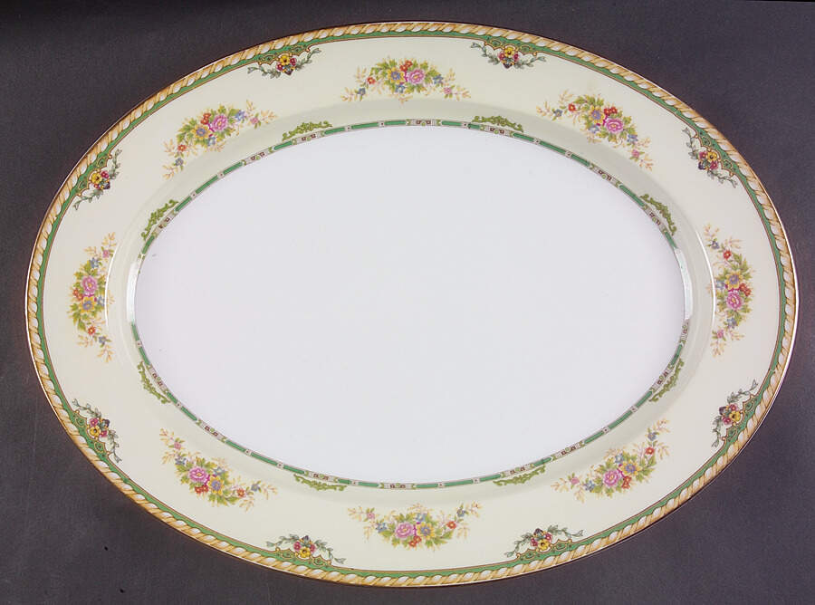 Monica 16" Oval Serving Platter by Noritake-1