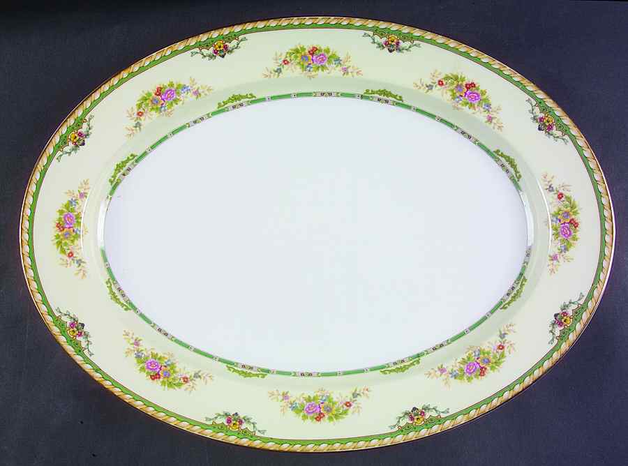 Monica 16" Oval Serving Platter by Noritake-1
