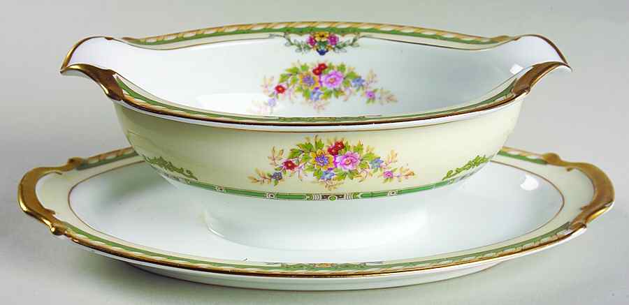 Monica Gravy Boat with Attached Underplate by Noritake-1