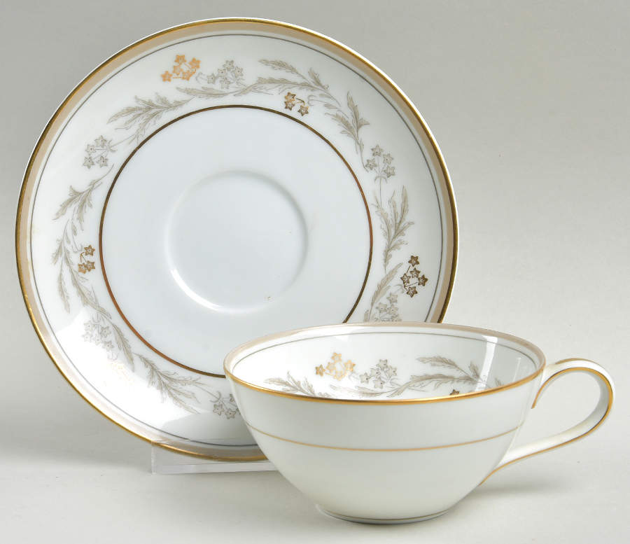 Monica Flat Cup & Saucer Set by Noritake-1