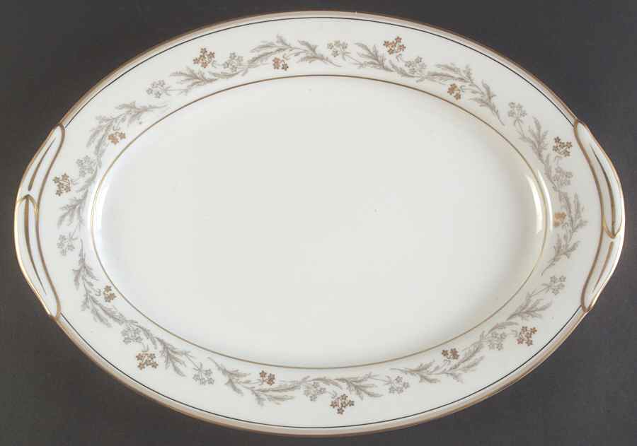 Monica 16" Oval Serving Platter by Noritake-1