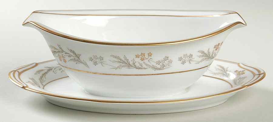 Monica Gravy Boat with Attached Underplate by Noritake-1