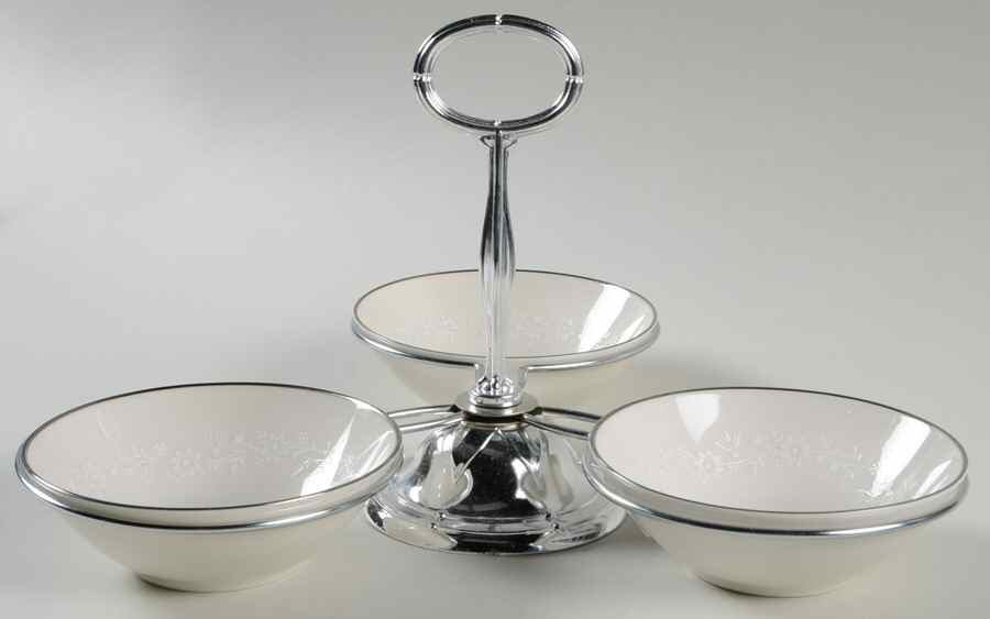 Montblanc 7" x 12" 3-Part Relish & Metal Stand (FR) HC by Noritake-1