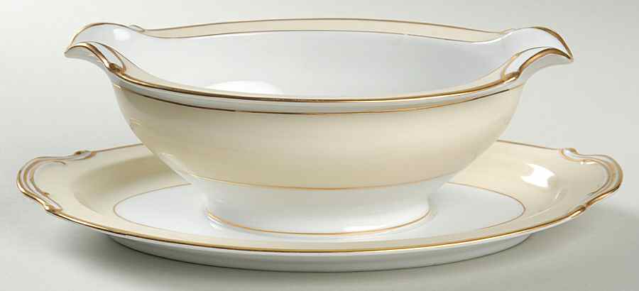 Monterey Gravy Boat with Attached Underplate by Noritake-1
