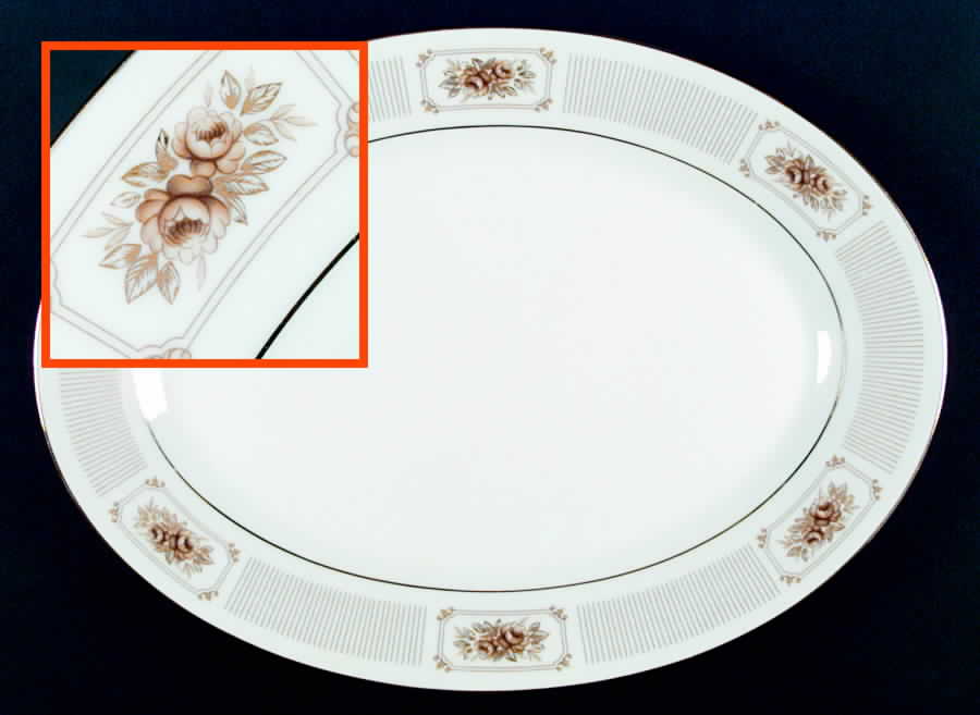 Montrose 14" Oval Serving Platter by Noritake-1