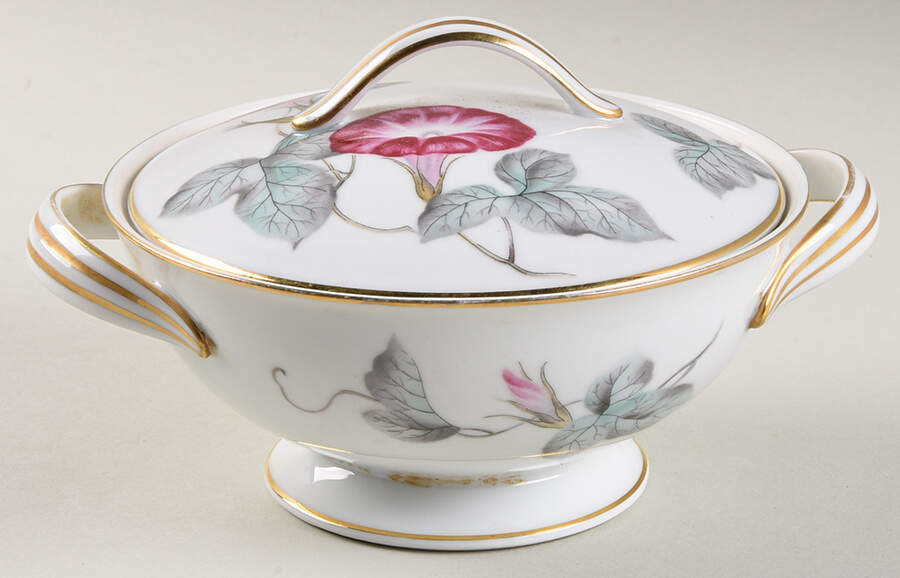 Morning Glory Sugar Bowl & Lid by Noritake-1