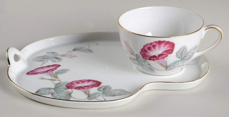 Morning Glory Snack Plate & Cup Set by Noritake-1