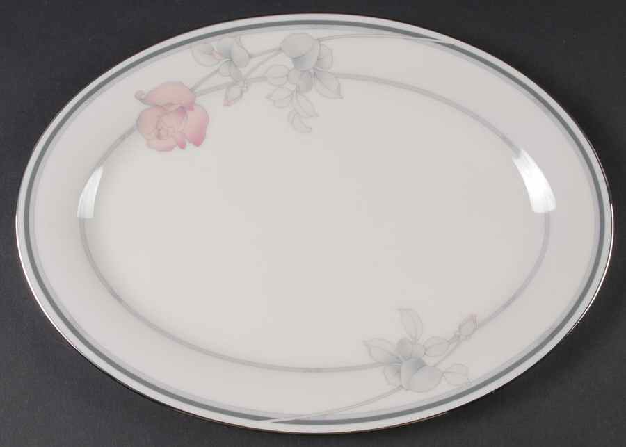 Moonlight Rose 12" Oval Serving Platter by Noritake-1