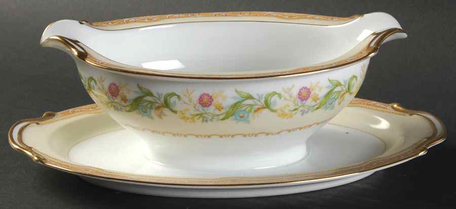 Moselle Gravy Boat with Attached Underplate by Noritake-1