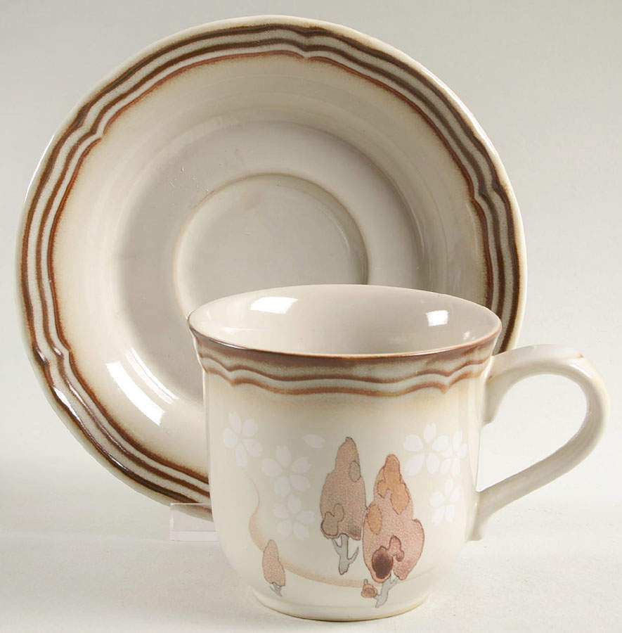Mountain View Flat Cup & Saucer Set by Noritake-1