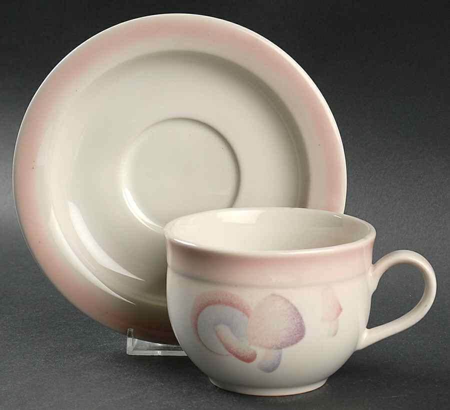 Mushroom Magic Flat Cup & Saucer Set by Noritake-1