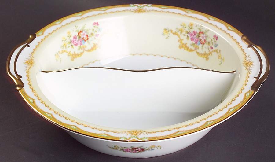 Muriel 10" Round Divided Vegetable Bowl by Noritake-1