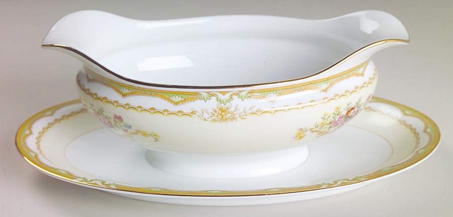 Muriel Gravy Boat with Attached Underplate by Noritake-1