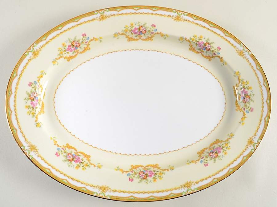 Muriel 16" Oval Serving Platter by Noritake-1