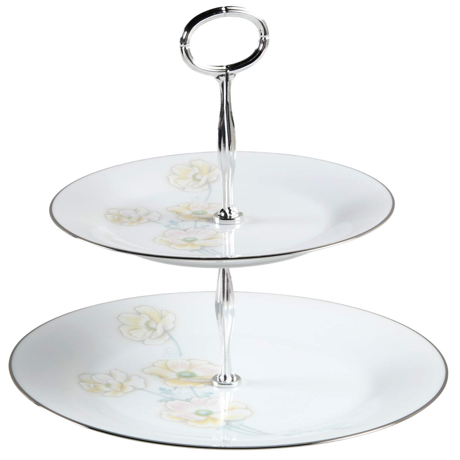 Murmur 6 5/8"-10"  2 Tiered Serving Tray (Dp, Sp) HC by Noritake-1