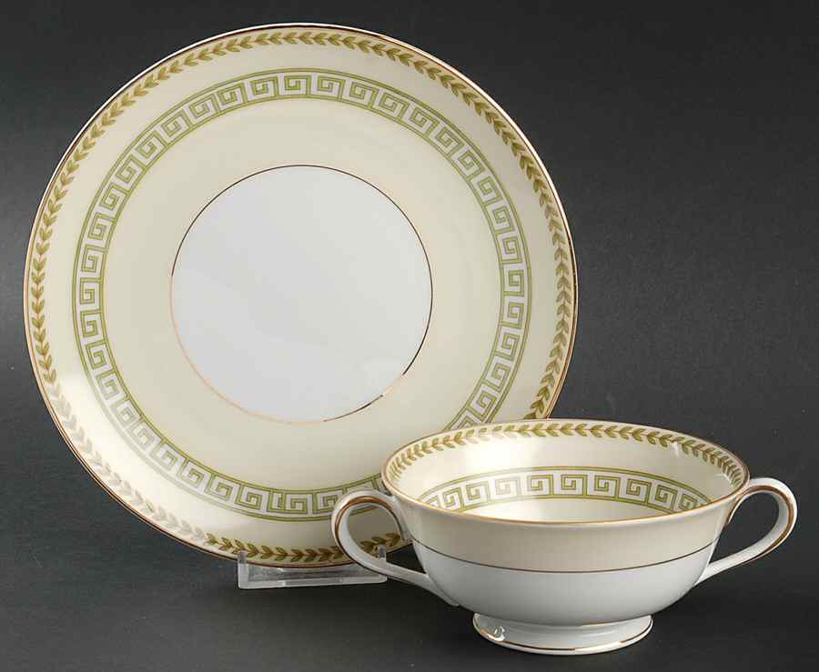 Musetta Footed Cream Soup Bowl & Saucer Set by Noritake-1