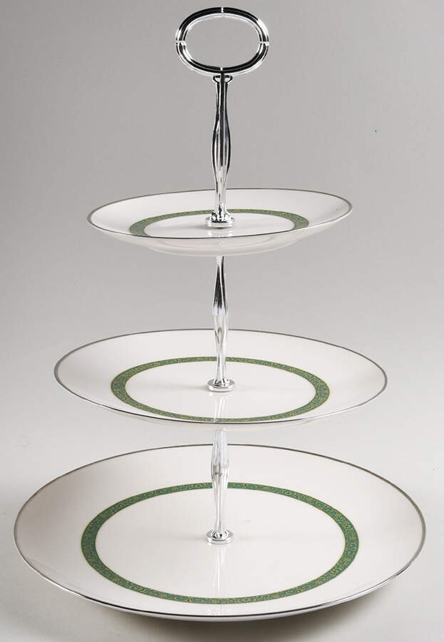 Myrta 13 7/8"-14 1/4" 3-Tiered Serving Tray(DP,SP,BB) HC by Noritake-1