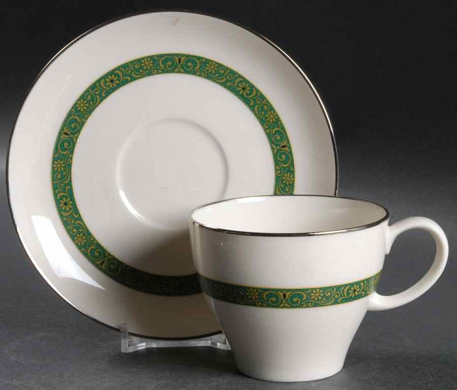 Myrta Flat Cup & Saucer Set by Noritake-1